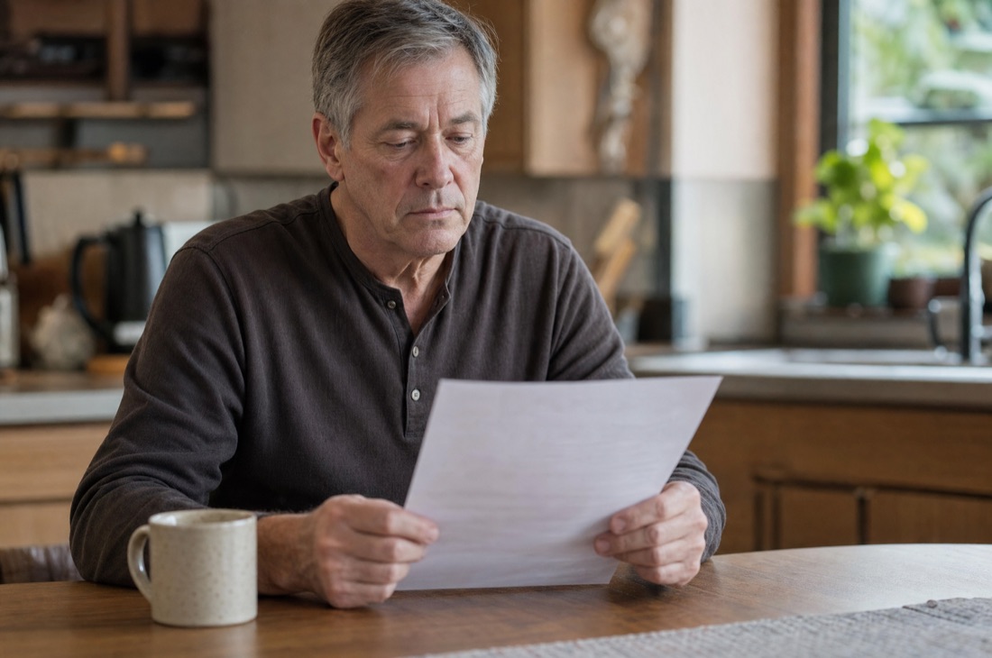 A man reading his latest lab results